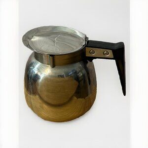 Vtg BrewMatic Carafe Curtis Stainless Steel Coffee Pot Decanter Lid Retro Diner